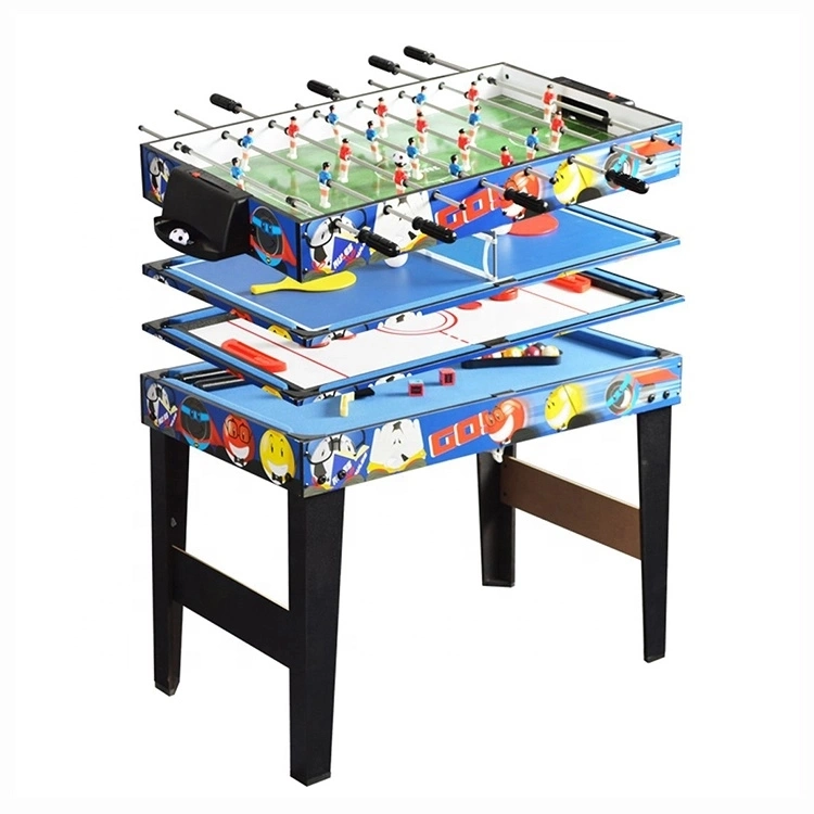 Professional 4 in 1 Multi Game Table with Billiard Air Hockey Table Tennis and Soccer Table Game